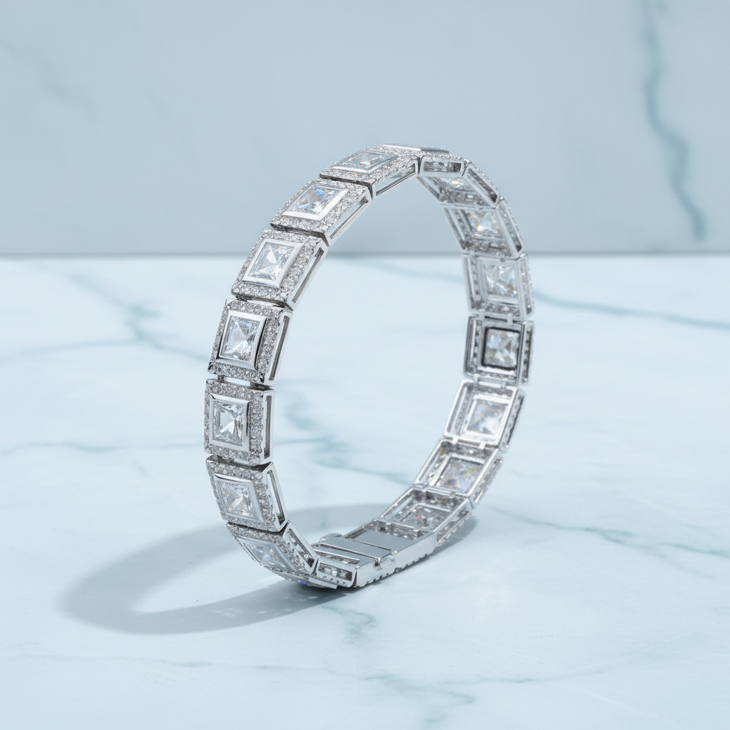 Diamond ring with floral background